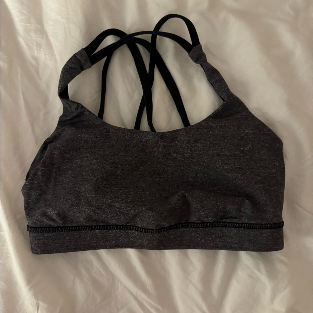 DISCONTINUED LULULEMON grey/black energy bra